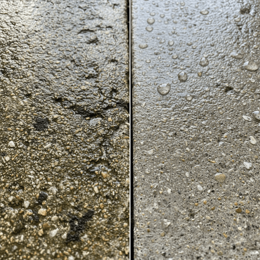 Backyard patio surface restored